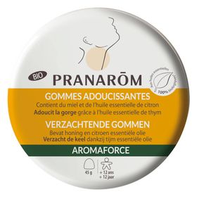 Pranarôm Aromaforce Bio Gommes Adoucissantes Miel-Citron