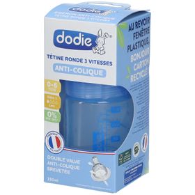 Dodie® Anti-Colique Zuigfles Blauwe Boot 0-6 Maanden 150ml