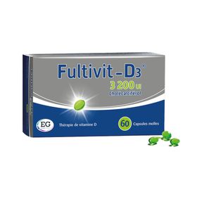 Fultivit-D3 3200 U.I. | Vitamine D3 | Traitement d'une Carence en Vitamine D