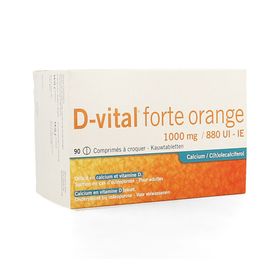 D-vital Forte Orange 1000mg/880IE Calcium