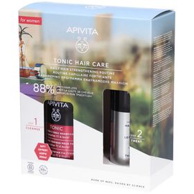 Apivita Routine Antichute Femme |  Apivita Lotion Capillaire Anti-Chute 150ml+ Shampooing Tonique Pour femmes 250ml