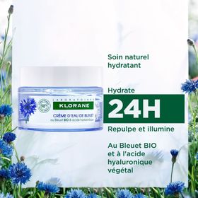 Klorane Crème d'Eau de Bleuet au Bleuet Bio & Acide Hyaluronique