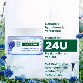 Klorane Cornflower Water Cream with Organic Cornflower & Hyaluronic Acid