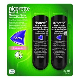 Nicorette® Fruit & Mint Spray Buccal 1mg/Spray - DUO