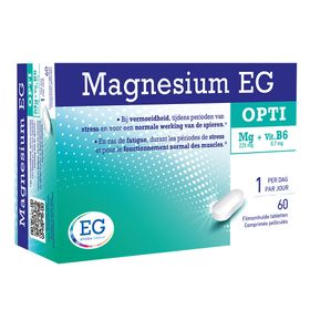 Magnesium EG OPTI | Magnesium & Vitamine B6 | Bij Vermoeidheid & Stress