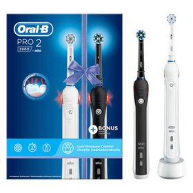 Oral B Pro 2 2900 Brosse à Dents Électrique Noir & Blanc DUO