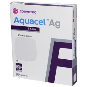 Aquacel AG Pansement en Mousse Non-Collant 15x15cm