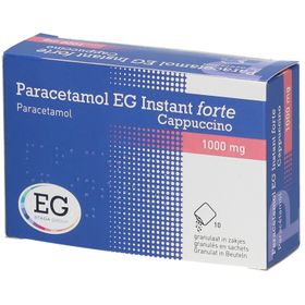 Paracetamol EG Instant Forte 1 g | Douleur & Fièvre | Goût Cappuccino