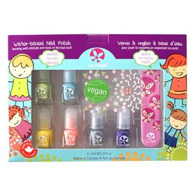 SuncoatGirl Coffret Cadeau Mini Mani Vegan Vernis à Ongles à d'Eau Enfants