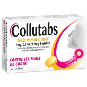 Collutabs Goût Miel 2 mg/0,6 mg/1,2 mg