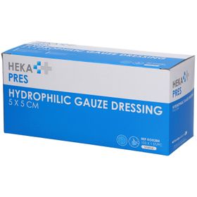 Hekapres Gaaskompressen Hydrofiel Steriel 5x5cm 12l