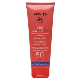 Apivita Bee Sun Safe Hydra Fresh Face & Body Milk Marine Algae & Propolis SPF50