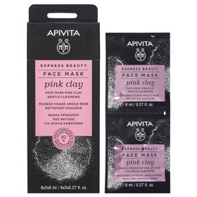 Apivita Express Beauty Masque Visage Argile Rose Nettoyant Douceur