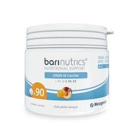 BariNutrics® Citrate de Calcium + Vitamine D & Vitamine K2 Pêche - Mangue