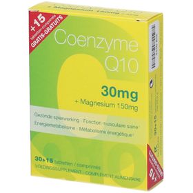 Coenzyme Q10 30mg + Magnesium +15 Tabletten GRATIS