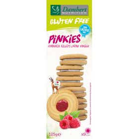 Damhert Gluten Free Pinkies Framboise Biscuits Crème Vanille Lactose Free