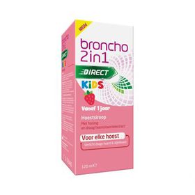 Broncho 2-in-1 Kids Hoestsiroop Aardbei - Droge Hoest, Slijmhoest