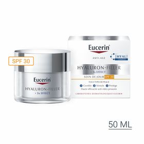 Eucerin Hyaluron-Filler + 3x Effect Soin de Jour SPF30 Tous Types de Peaux