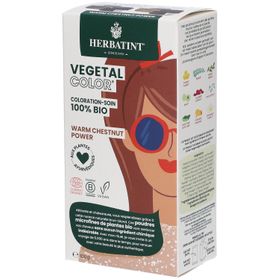 Herbatint Vegetal Color – 100% Biologische, Vegan Haarkleuring en -verzorging – met Ayurvedische Planten – Warm Chestnut Power (bruin, kastanjebruin)