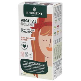 Herbatint Vegetal Color – 100% Biologische, Vegan Haarkleuring en -verzorging – met Ayurvedische Planten – Pure Caramel Power (koper)