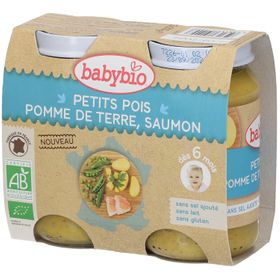 Babybio Erwten - Aardappelen - Zalm 6 Maanden Bio