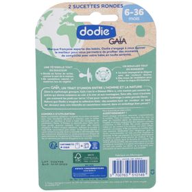 Dodie Ronde Fopspenen Rubber Gaïa 6-36 Maanden