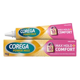 Corega Max Hold + Comfort Crème Adhésive pour Prothèse Dentaire