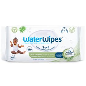 WaterWipes Lingettes à l'eau 100% d'origine végétale