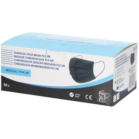 Chirurgisch Mondmasker IIR 3-Lagig Zwart Volwassene