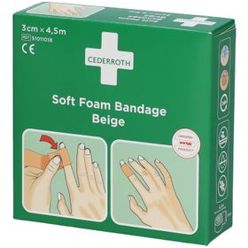 Cederroth Soft Foam Bandage Beige 3 cm x 4,5 m 51011018