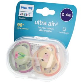 Philips Avent Ultra Air Sucette 0-6 Moins SCF085/13