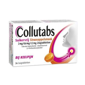 Collutabs Suikervrij Sinaasappelsmaak 2mg/0,6mg/1,2mg