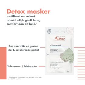 Avène Cleanance  Detox Masker Zuivert & matteerd | Vette huid | Onzuiverheden 2x6ml