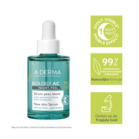 A-Derma Biology AC Night-Peel Serum Tegen Onzuiverheden & vlekken | Huid met neiging tot acné