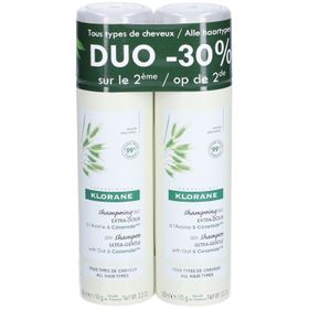 Klorane Dry Shampoo with Oat Milk Ultra-Gentle DUO Verlaagde Prijs PROMO