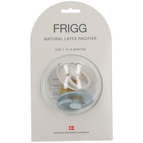 FRIGG Latex Fopspeen Rope Silver - Grey 6-18 Maanden