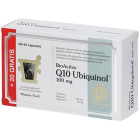 Pharma Nord BioActive 100mg Q10 Ubiguinol™ + 20 Gélules GRATUITES