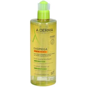 A-Derma Exomega Control Huile Lavante Emolliente anti-grattage | Peau sèche tendance à l'eczéma atopique