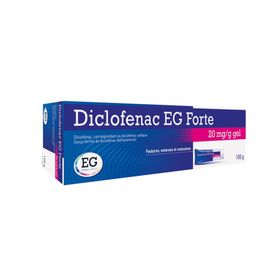 Diclofenac EG Forte 20 mg/g Gel | Inflammation Muscles et Articulations | Traitement Local de la Douleur