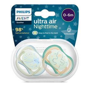 Philips Avent Air Night Fopspeen Ster - Uil 0-6 Maanden SCF376/18