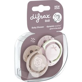 Difrax Fopspeen Dynamic Newborn Babyshower Pink 0-2m