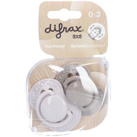 DIFRAX Tétine Dynamic Harmony Gris clair - Gris foncé 0-3mois
