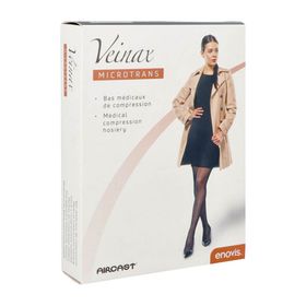 Enovis™ Veinax Microtrans Mi-Bas de compression médicaux 3 Long Noir Taille 2