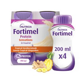 Fortimel Protein Sensations 2.4kcal | Saveur Tropical-Gingembre | Complément Nutritionnel Dénutrition
