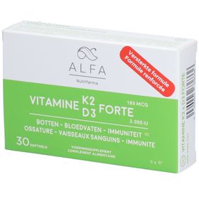 Alfa Vitamine K2 -D3 Forte Nieuwe Formule