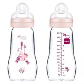 MAM Feel Good Zuigfles Glass Matt Girl 2 Maanden+
