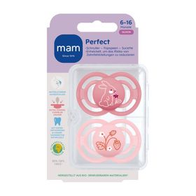MAM Perfect Fopspeen Silicone Pink 6-16