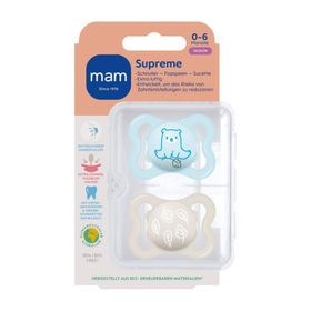 MAM Supreme Tétine Silicone Bleu 0-6 mois