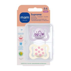 MAM Supreme Fopspeen Silicone Lilac 0-6