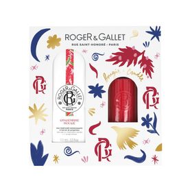 Roger & Gallet Set Noël Gingembre Rouge Eau Parfumée + Bougie